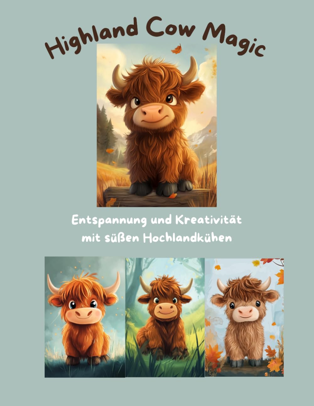 Highland Cow Magic: Entspannung und Kreativität mit süßen Hochlandkühen