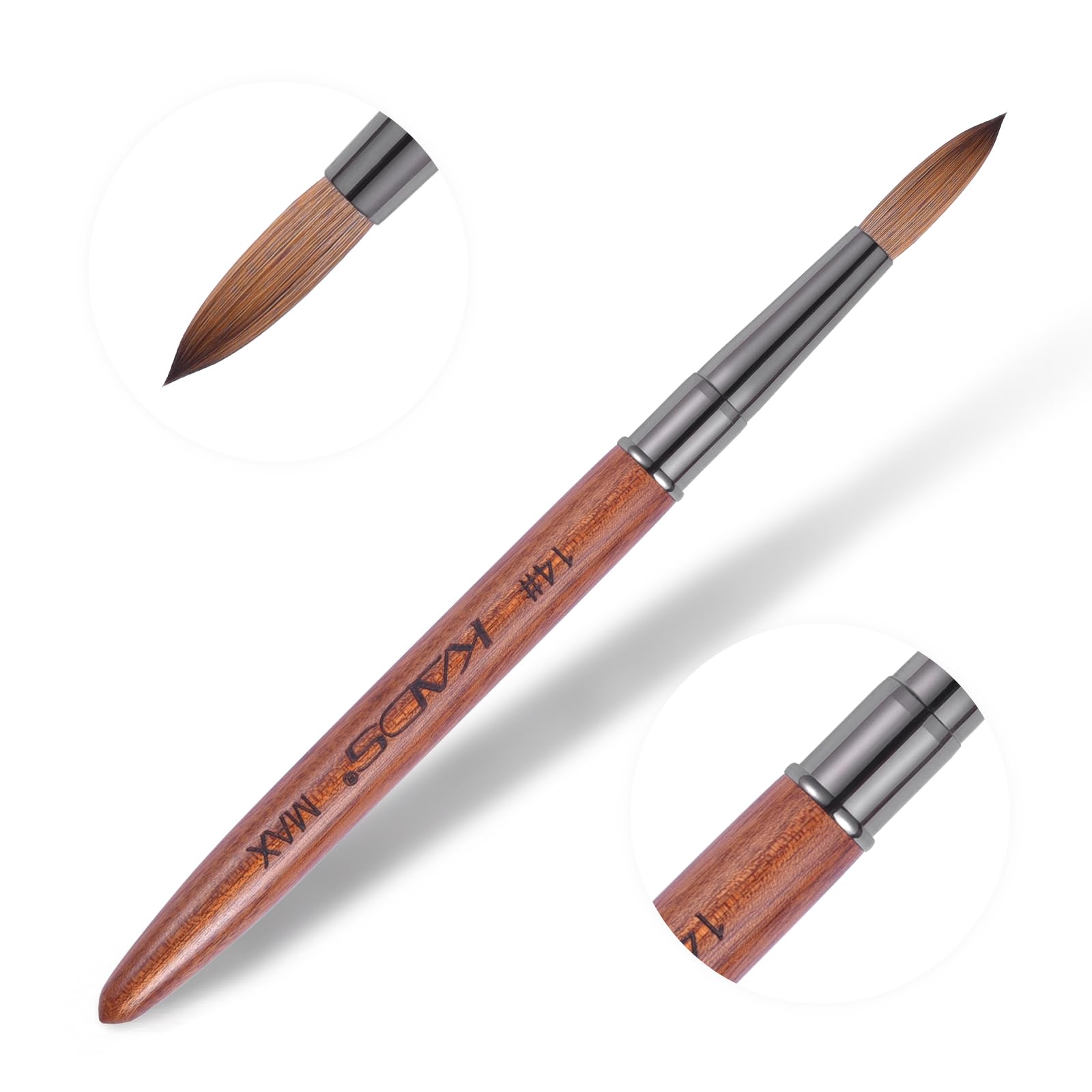 KADSUpgrade Acrylic Nail Brush Pure Kolinsky Hair Acrylic Round Shaped Supermarket Standard (14#)