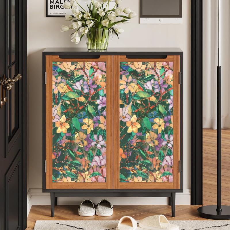 Image of WOO Home Frosted Glass Window Film & Stickers (24 X 200 INCH) Privacy Window Cover for Home & Office - Easy Apply, UV Protection, Removable Decorative Film (F2 Frosted Film | 2 X 17 SQFT)