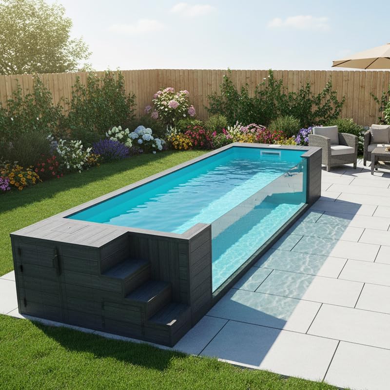Luxury Prefab Container Pool Portable Above Ground Pools for Home...