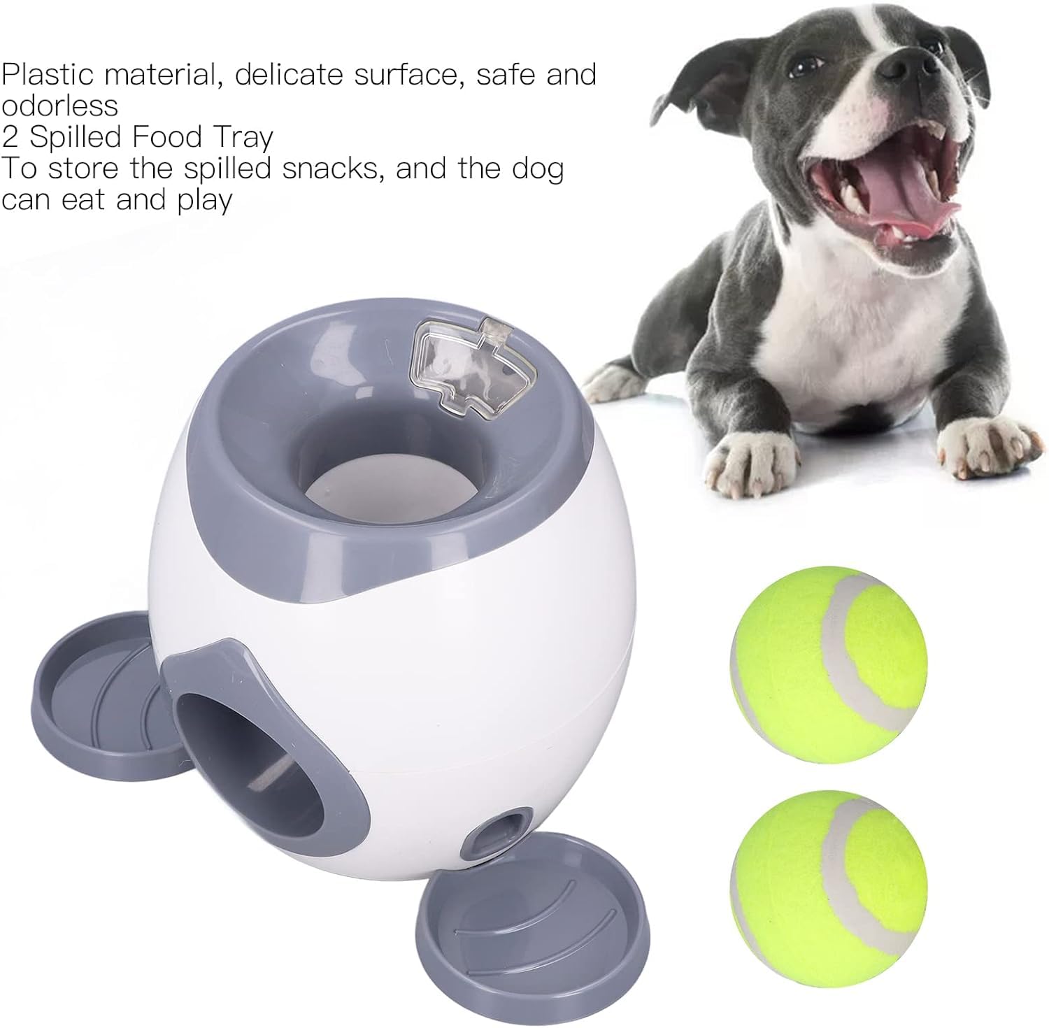 Lanzador De Pelotas para Perros, Lanzador Automático De Pelotas De Plástico para Perros, Interesante Juguete Interactivo para Perros, Máquina De Pelotas De Tenis para Perros.