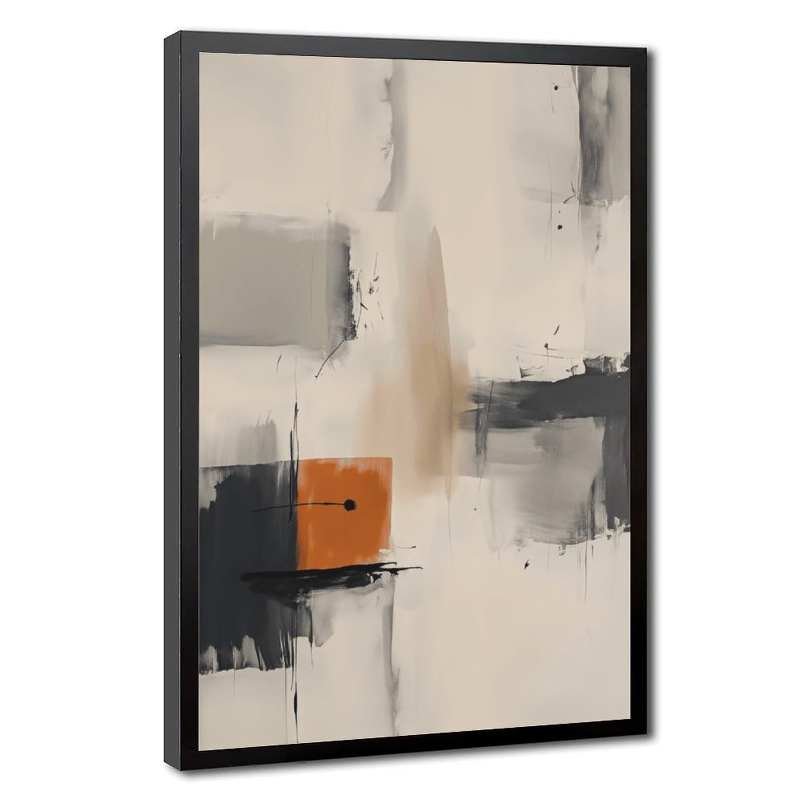 ELKPDOE Warmes neutrales Poster mit sanftem orangefarbenem Akzent, abstraktes und minimalistisches Poster, 7 Leinwandposter, Schlafzimmer-Dekor, Sportlandschaft, Büro, Raumdekoration, Geschenk