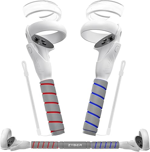Zybervr Handle Attachment for Meta Quest 2 Controller Accessories, Gorilla Tag Long Arms Grips for Quest 2 Beat Saber Golf Club