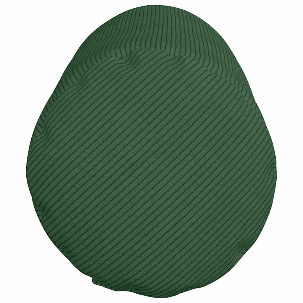 Set di 2 cuscini cervicali, verde scuro, 25 x 70 cm, in velluto a coste | Cuscino cilindrico decorativo per soggiorno e camera da letto con rivestimento sfoderabile in morbido tessuto a coste.