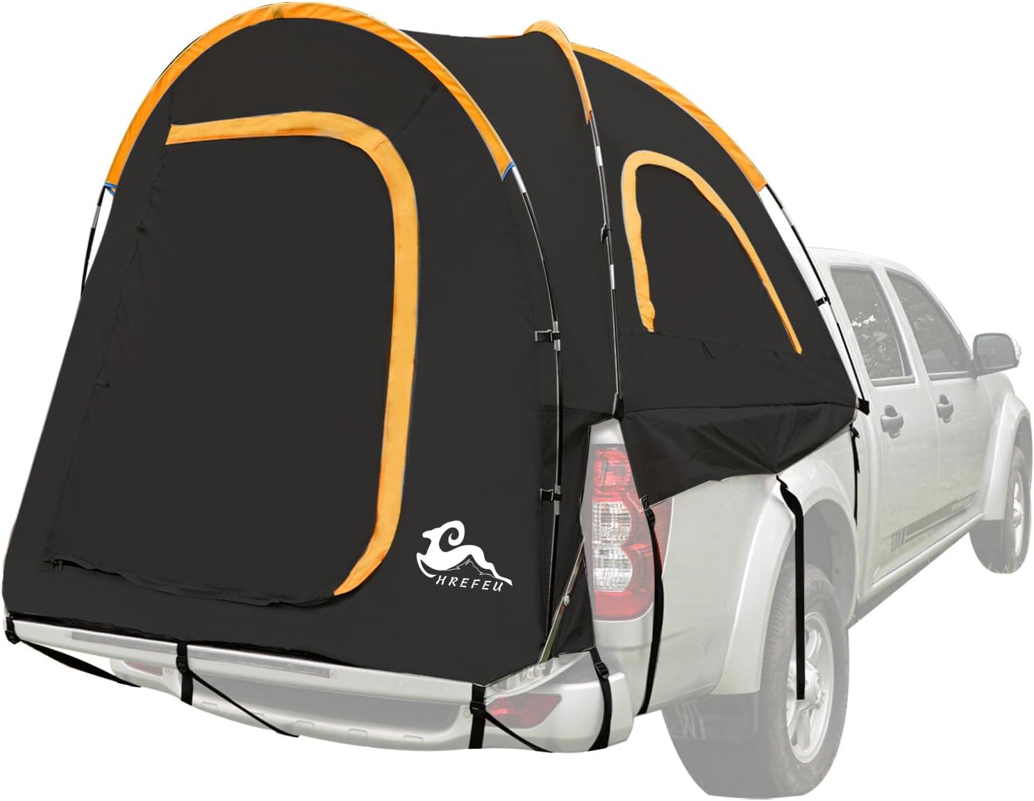 Pickup Truck Blackout Tent for for 5.5 FT Bed, 2 Person, NO Rainfly, Waterproof PU2000mm, Camping, Hiking, Fishing, Foldable, Easy Setup, Black