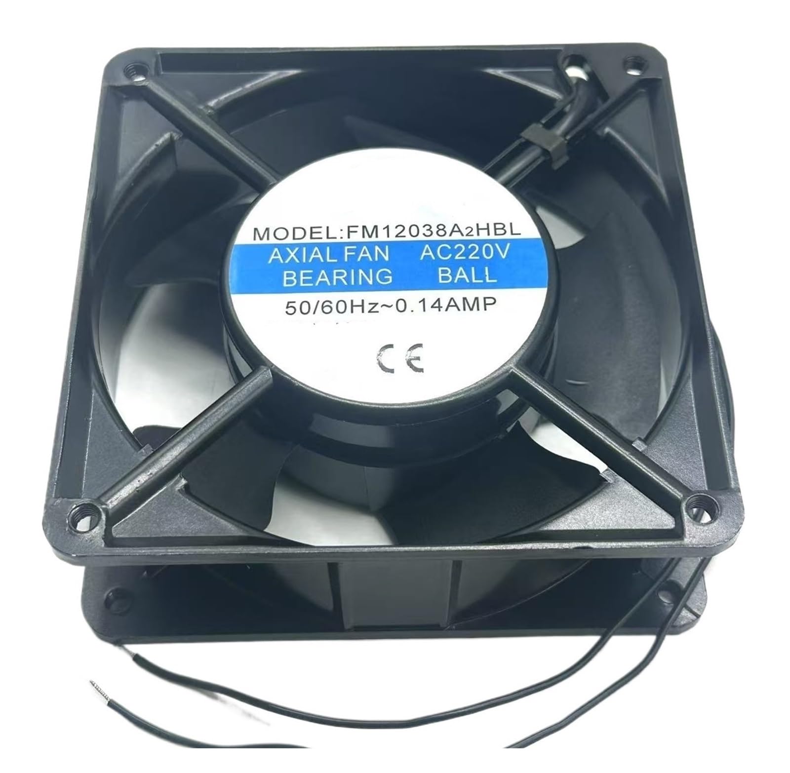 YMUGUEGH FM12038A2HBL AC 220V 0.14A 120x120x38mm 2-Wire Cooling Fan