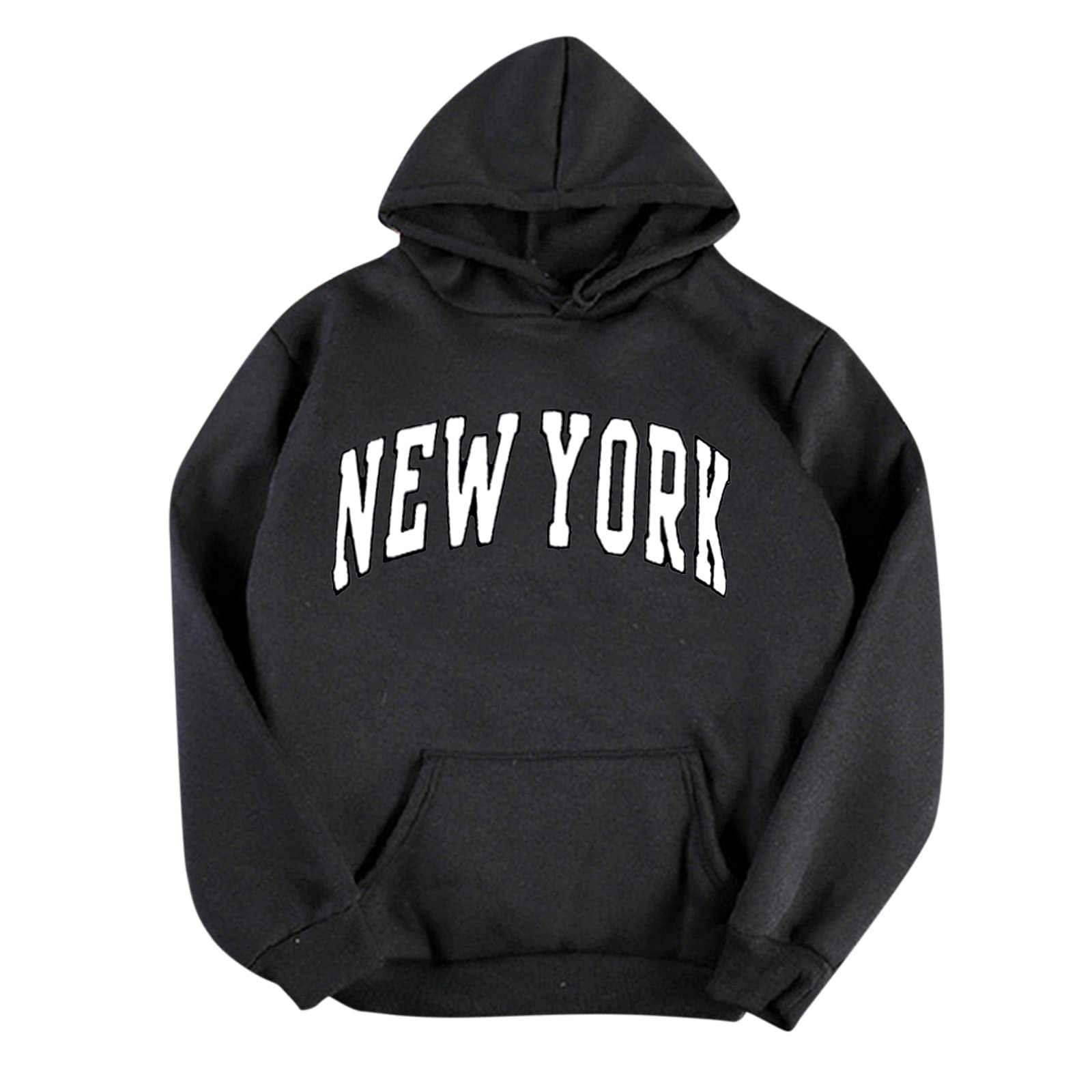 JMEDIC Women Hooded Casual Print Pullover Sweatshirt Long-Sleeved O-Neck Pocket Top Long Hoodie Dress