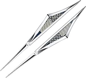 2pcs 3D American Flag Metal Emblem Side Fender Badge Sticker Black Accessories - Foto 3