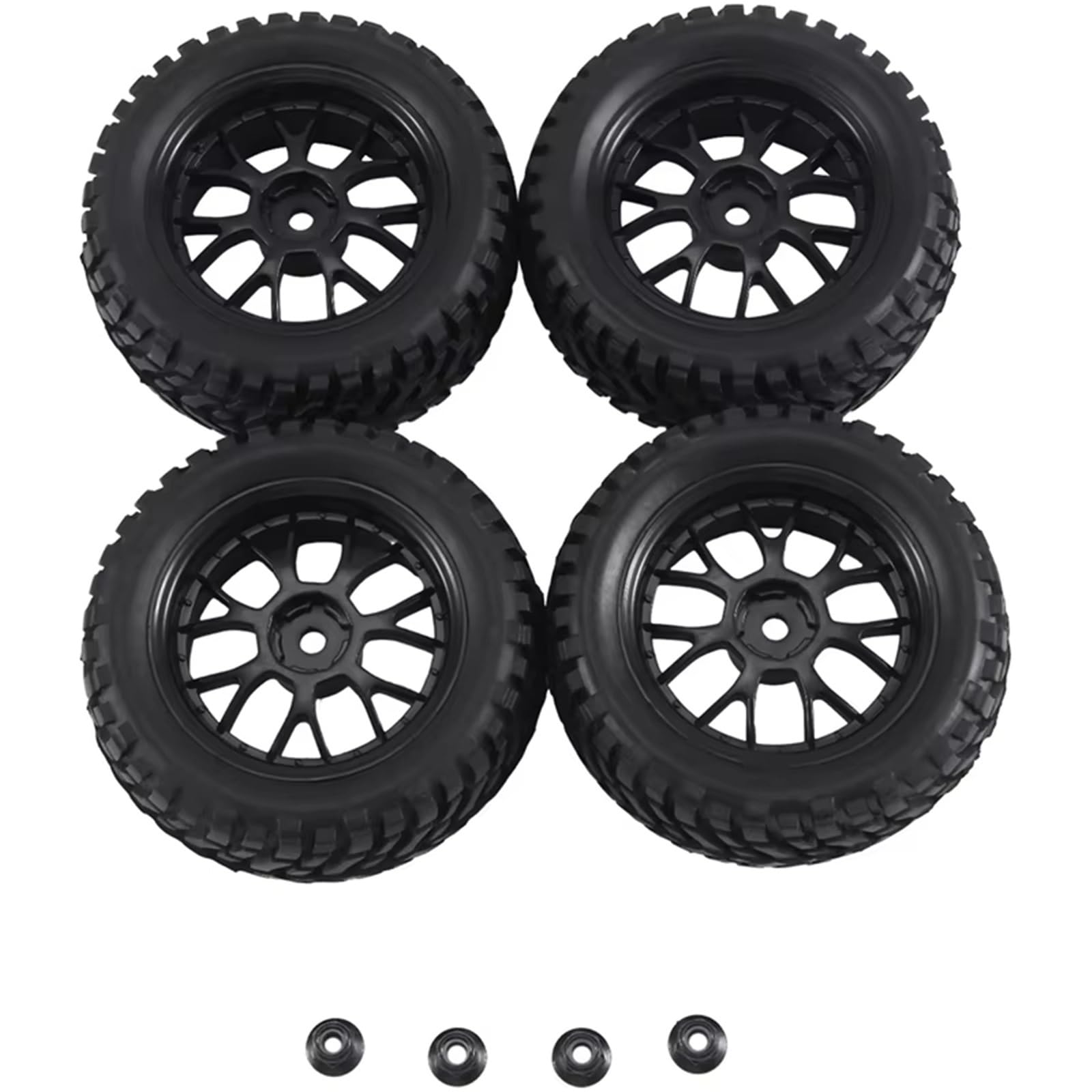 Compatibile Con TAMIYA Per TT02 XV01 1/10 RC Per Rally Per Strada Per Parti Da Per Corsa 4 Pezzi 75 Mm Cerchione In Plastica Pneumatico In Gomma Per Universale Parti