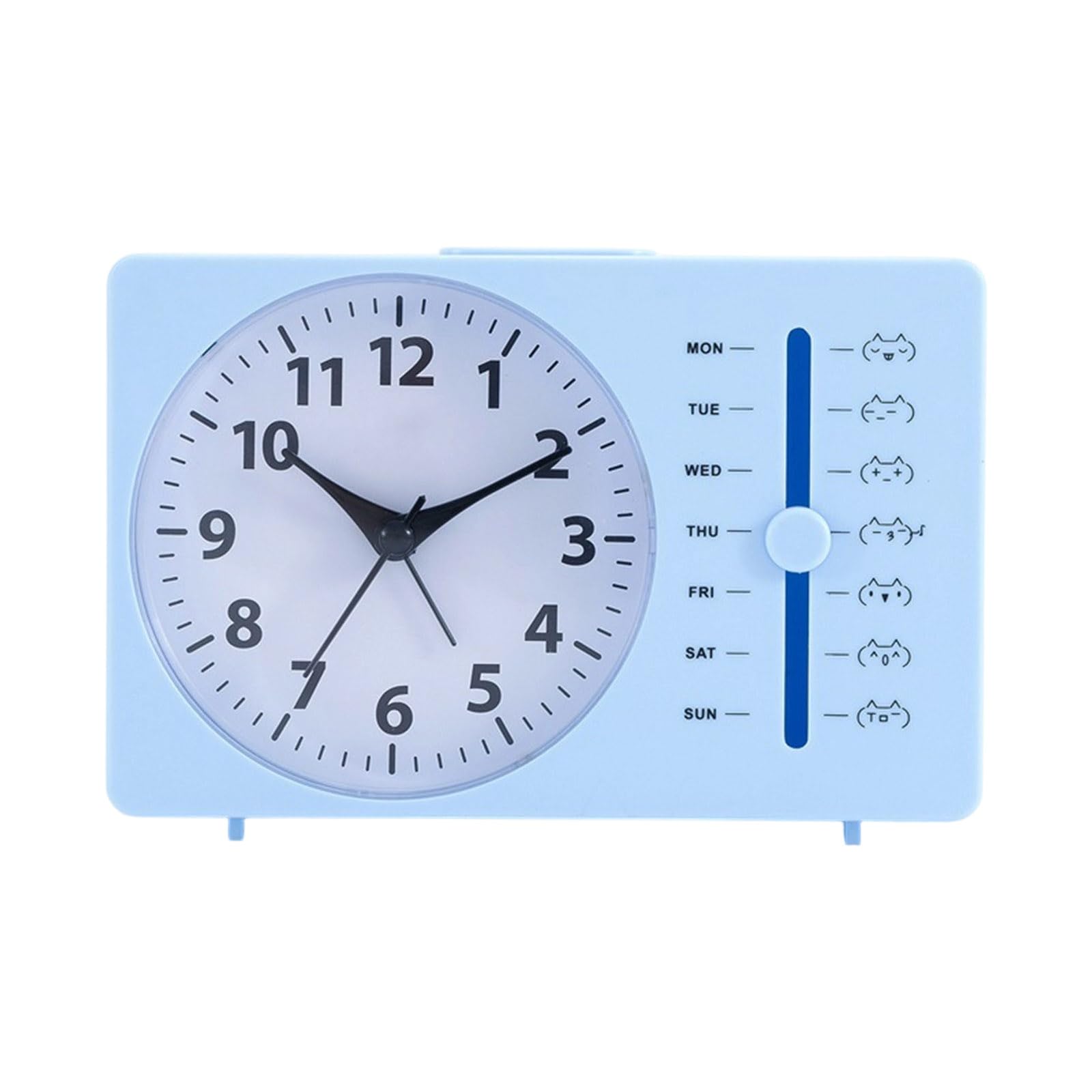 Hsioluted Analog Alarm Clock, Silents None Ticking Quartzs Movement Small Clock Bedside Desk for Home, Travel, Decors Travel Analog Alarm Small