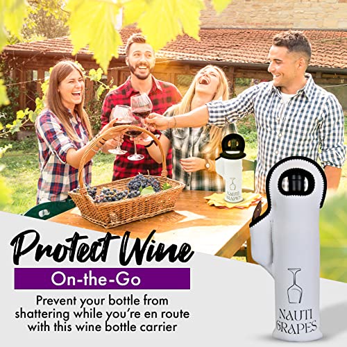 Bolsa de vino de neopreno de alta densidad con accesorios de vino esenciales para expertos 6