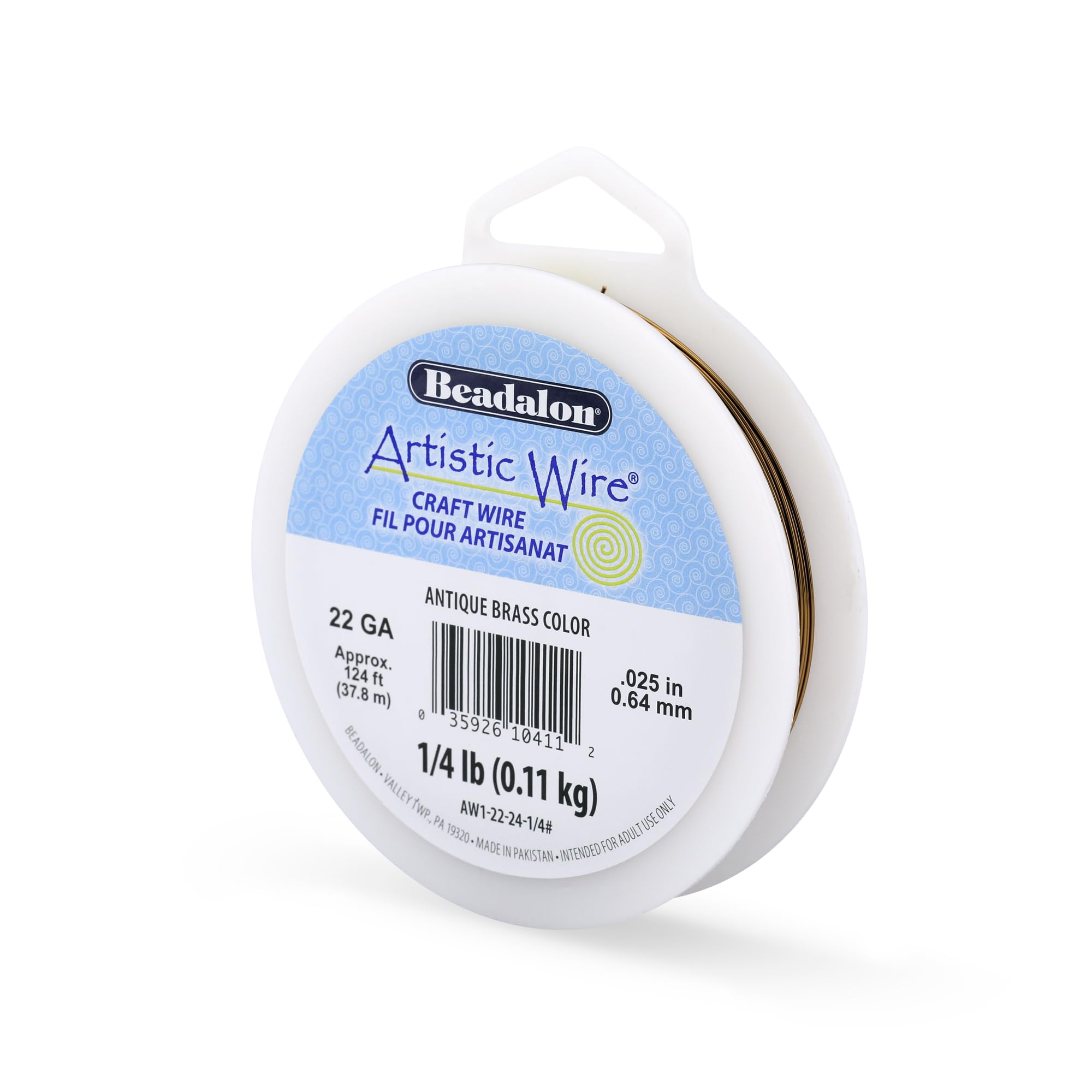 Artistic Wire 22-Gauge fil de cuivre laiton antique bobine de 1/1,8 kg