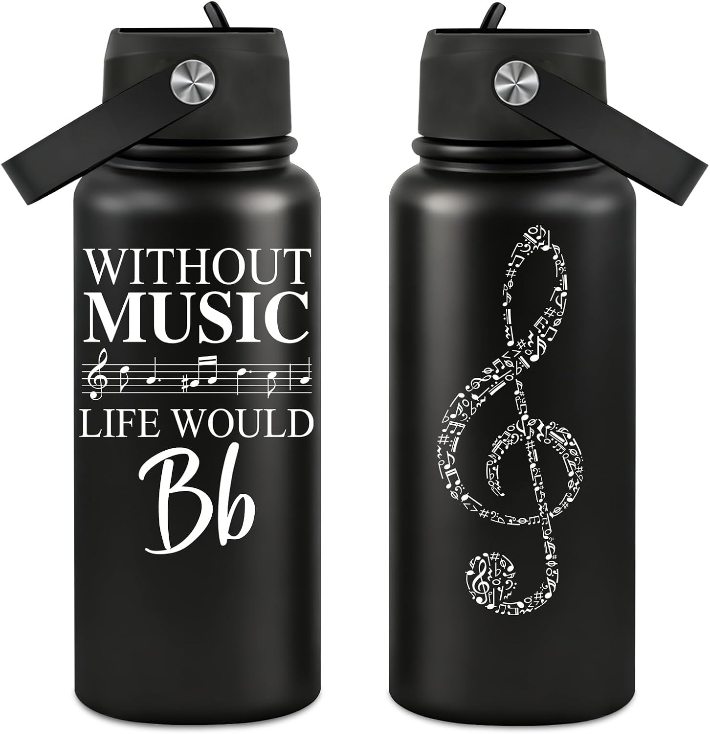 Fufandi Music Lover Gifts for Men Male, Him, Music Teacher Gift - Gifts for Musical Lovers, Musician Tumbler Gift - Music Lover Water Bottle 32oz