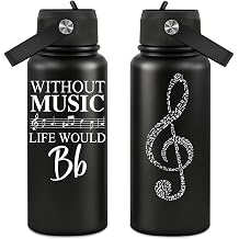 Fufandi Music Lover Gifts for Men Male, Him, Music Teacher Gift - Gifts for Musical Lovers, Musician Tumbler Gift - Music Lover Water Bottle 32oz