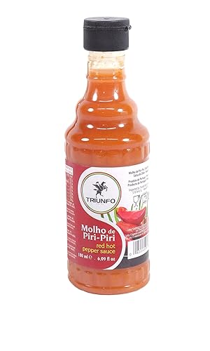 TRIUNFO Molho de Piri-Piri - Salsa de pimiento rojo picante 6.09 onzas  6.1fl oz