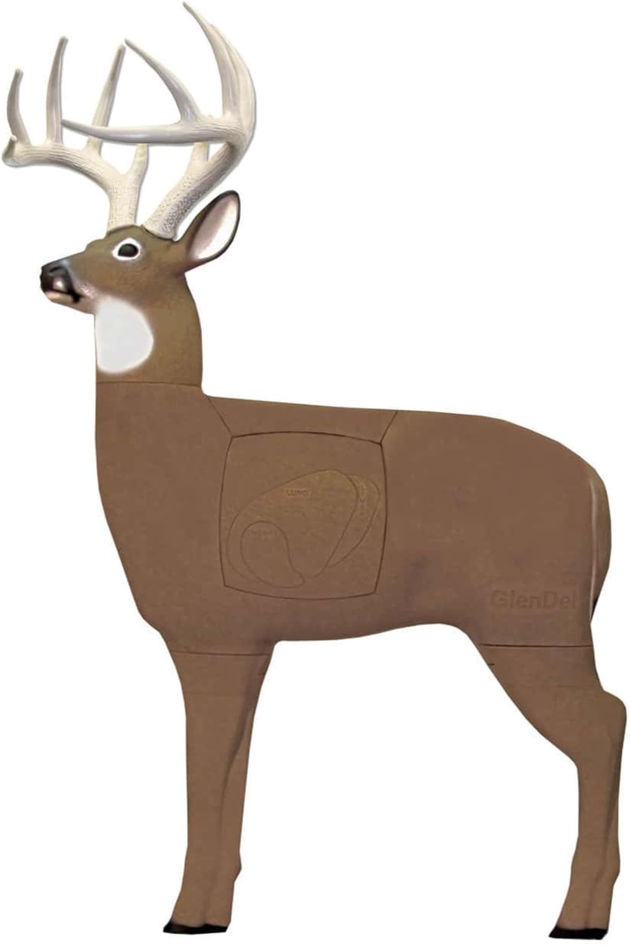 GLENDEL Pre-Rut Buck 3D Deer Archery Target with Replaceable 4-Sided Core Included, 250lb Life Size, Brown