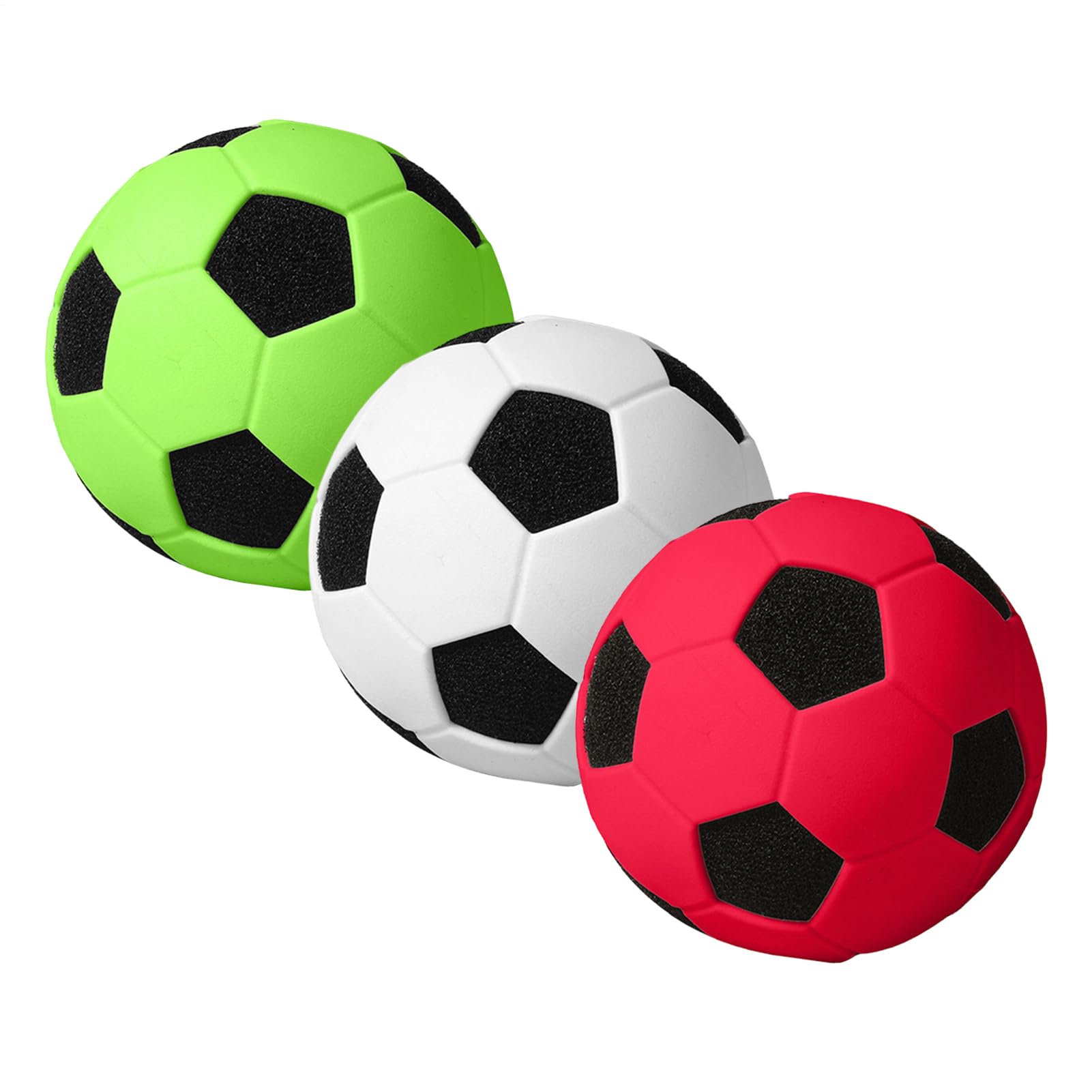 Soccer Balls - Soft Sponge Sports Toy ,3 Piece Set,| Hand Pump Football, Lightweight Bouncy Soccer Ball For Kids Provide Safe Play Fun, Playground,Exercise Activities And Relaxation Game
