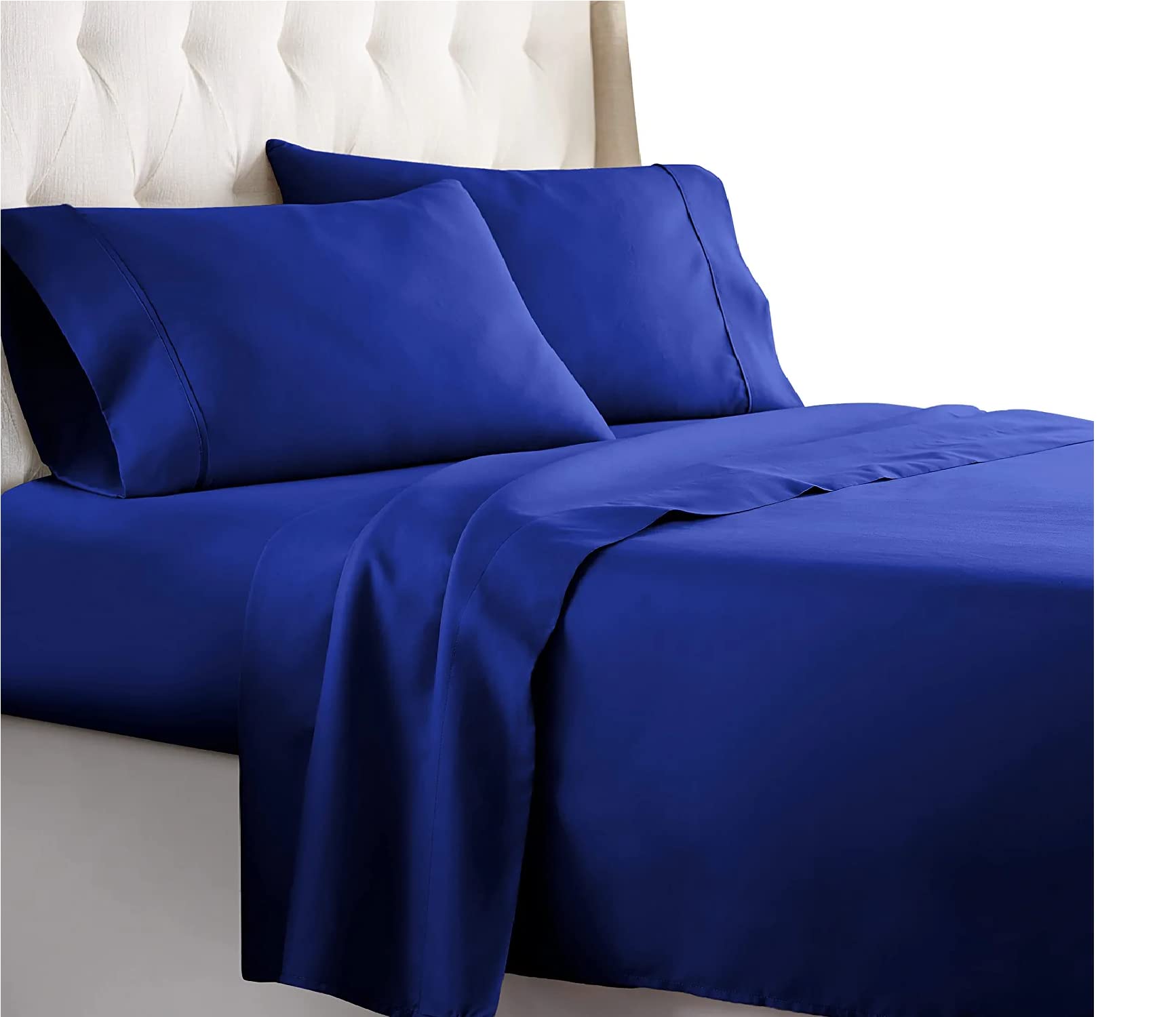 CCWB 450 TC 100% Cotton Solid Pattern Sheet Sets Export Quality- 1 Bedsheet with 2 Pillow Covers (Double, Royal Blue) (B0BQR5GVKN) Amazon Price History, Amazon Price Tracker