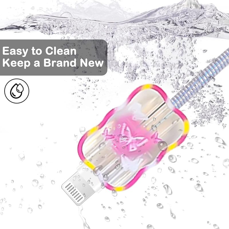 Image of iPhone Charger Case,Accessories,Protective Case for 18W 20W iPhone 14 13 12 11 Pro Max Fast Charging Cable Adapter Charger, Cute Lightning Data Cable Case for iPhone Charger,(Butterflies)
