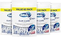 Oral-B Glide Gum Care Floss Picks - Shred-Resistant, Tension Control, Cleans Below Gumline, 60ct Pack of 4
