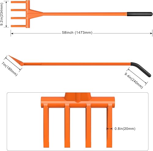 Vista 23 de Dolibest 28'' Demo Bar 2-Tine Wrecking Bar, Heavy Duty Pallet Buster with Handle, All-Steel Handle Wrecking Pry Bar, Deck Board Removal Efficient