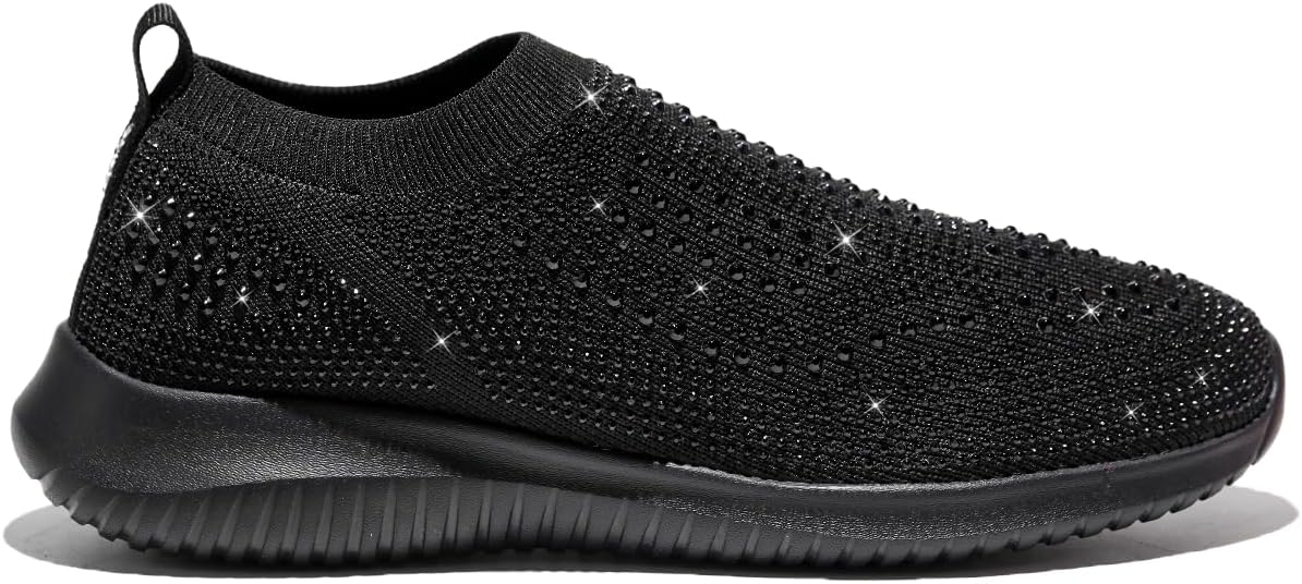 Women's Sparkly Rhinestone Shoes, Breathable & Lightweight Mesh Glitter Sneaker for Casual, Walking, Working, Shopping and More - Image 3