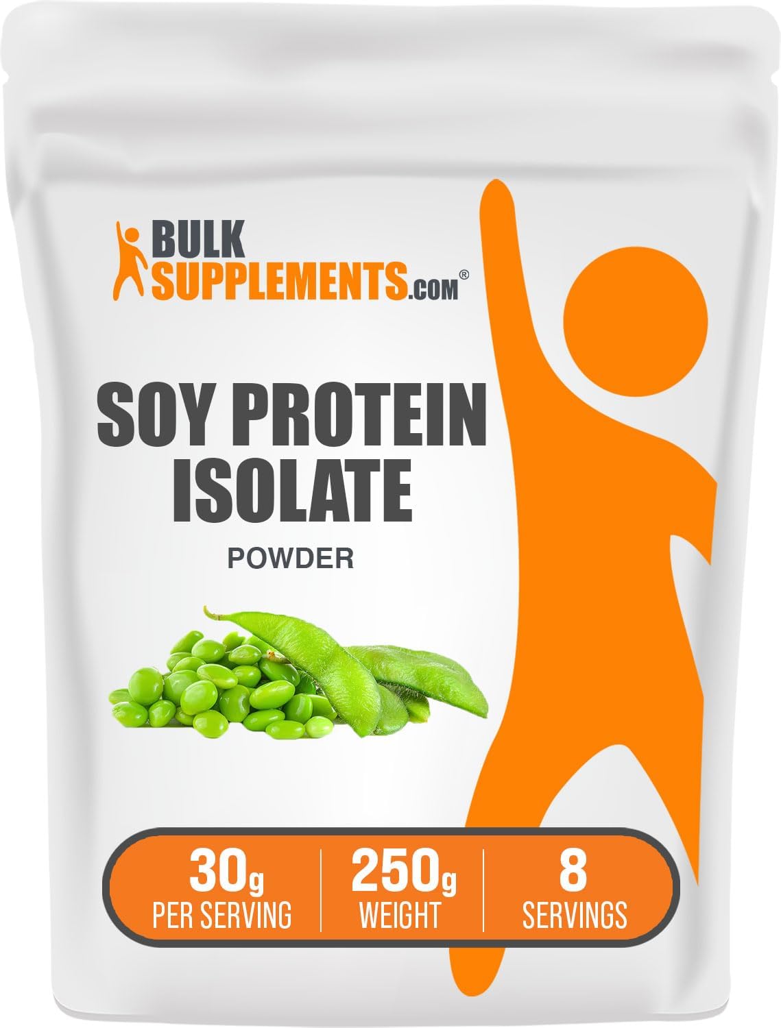 BulkSupplements.com Soy Protein Isolate Powder – Soy Protein Powder, Vegan & Gluten Free, Unflavored, 30g per Serving, 250g (8.8 oz) (Pack of 1)