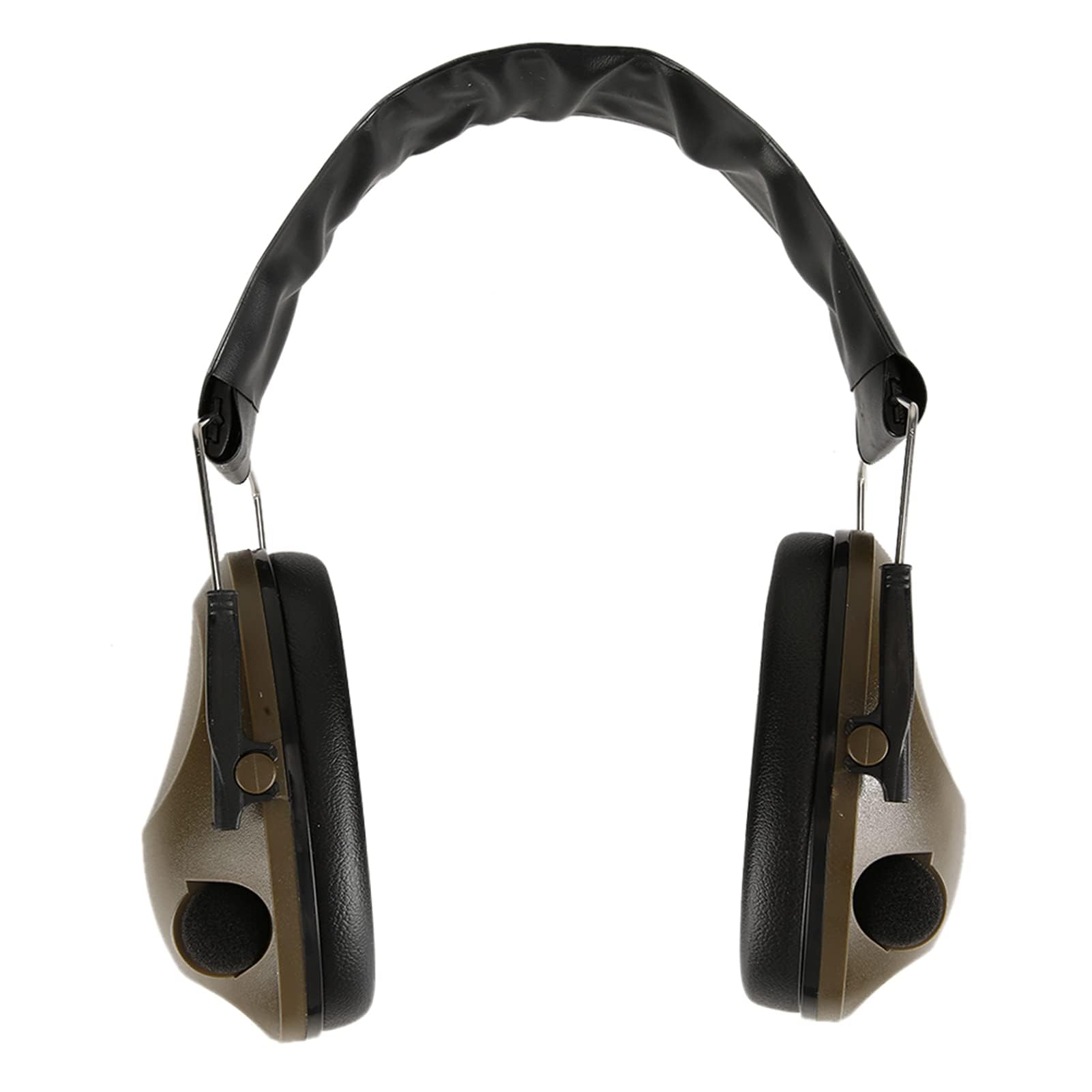 Protección auditiva Orejeras de seguridad, 6s Orejeras inteligentes con aislamiento acústico Orejeras plegables compactas con orejeras de perfil bajo para un fácil transporte(23*15*10cm-ArmyGreen)