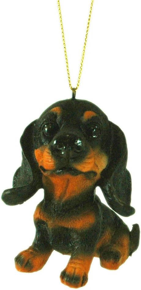 Hand Painted Big Head Daschschund Hanging Tree Ornament