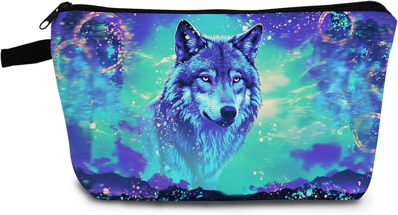 Necessaire de maquiagem com estampa Floral Wolf Wolf 02 YULUENZE