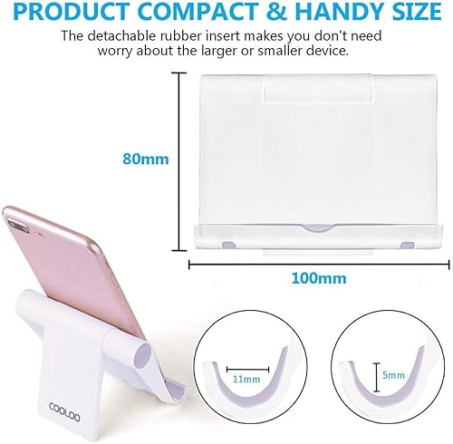 Miniatura 9 de Soporte multiángulo para teléfono celular, soporte para montaje en cuna, estación de carga, tableta, cama de escritorio, oficina, escuela, cocina,