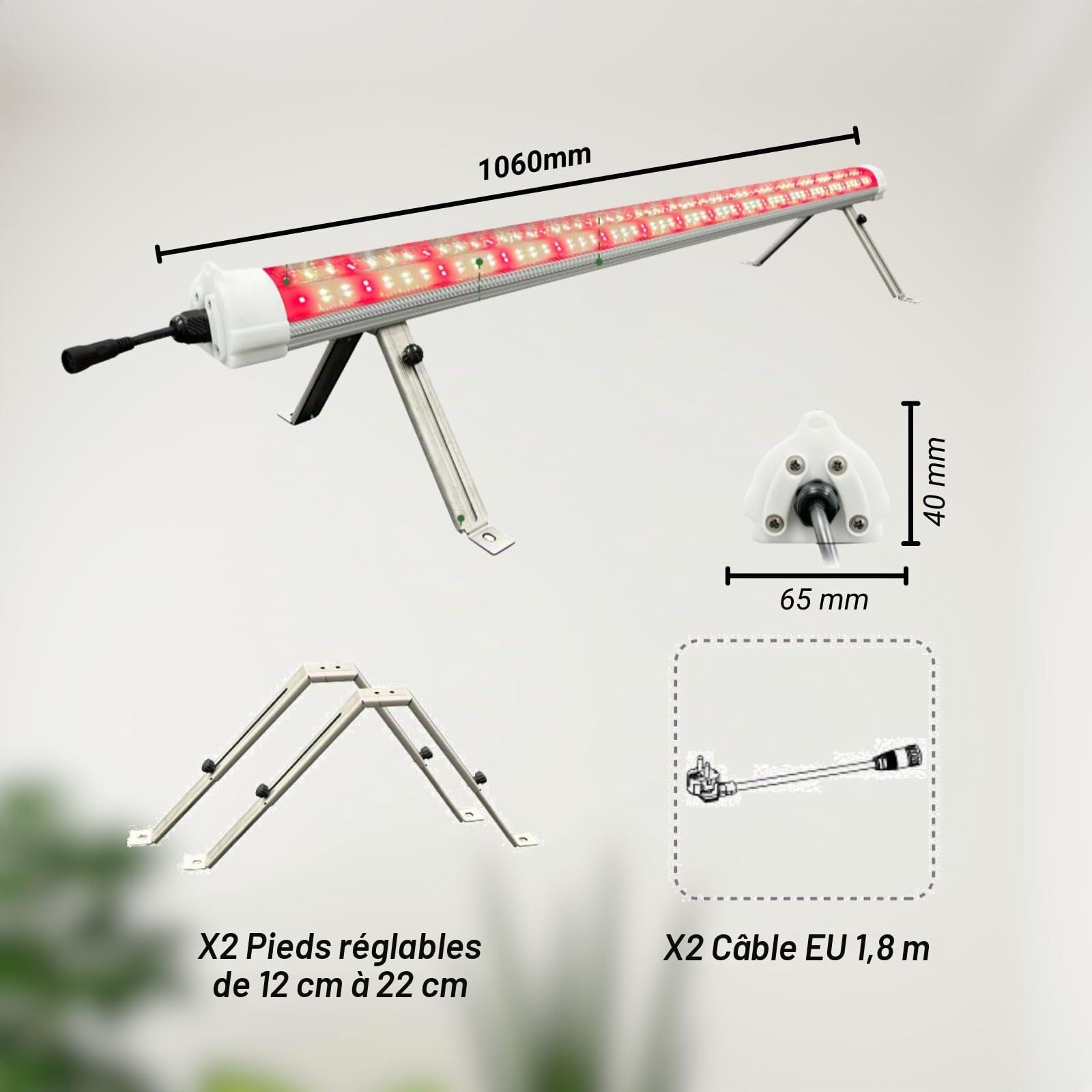 LUCIUS - LED Under Canopy 120 W - Culture intérieure et serre - Éclairage inférieur pour plantes, légumes et fleurs - Haute efficacité, faible consommation - Plus de production et de qualité sur les