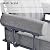 HOOOWOOO Aluminum Patio Furniture Set with Wood Burning Fire Pit,4 Piece Outdoor Modern Conversation Sofa,Outside Couch Seating Set with Cushioned Armrest,Grey Stripe(24" Table)