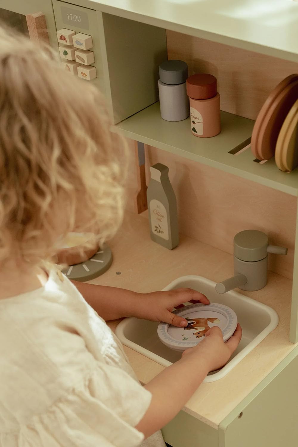 Little Dutch 2500 cocina infantil de madera con accesorios - verde