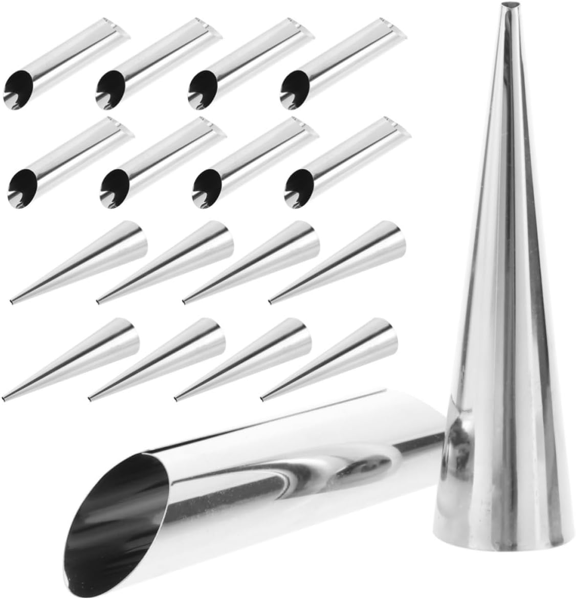 Garneck Stainless Steel Croissant Moulds Conical Bread Baking Mold Xmas