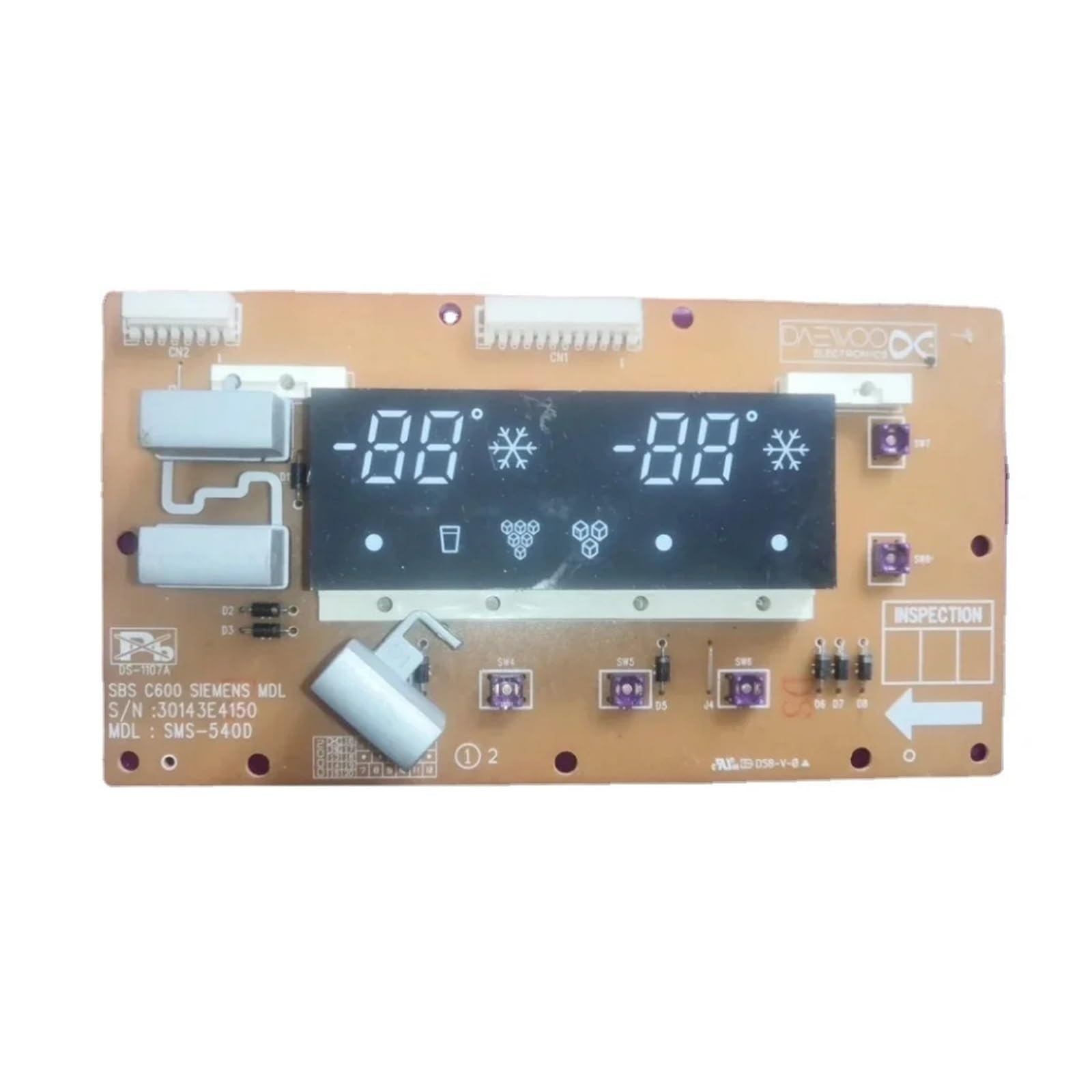 For il display della scheda di controllo del frigorifero 30143E4150 circuito PCB SMS-540D scheda madre del frigorifero utilizzata parti del congelatore