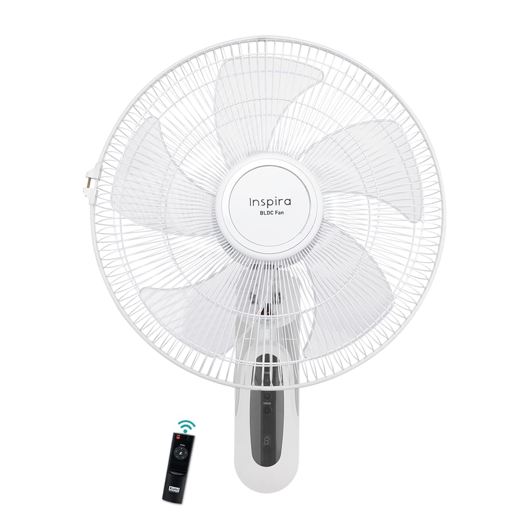 KUHL Inspira W1 400mm Power Saving BLDC Wall Fan with Remote | 28 W | Touch Screen Control Panel with Digital Display | Tilt Mechanism & Swivel Function | Wall Mount | High Air Flow & Low Noise|white (B0CWQNVHWJ) Amazon Price History, Amazon Price Tracker