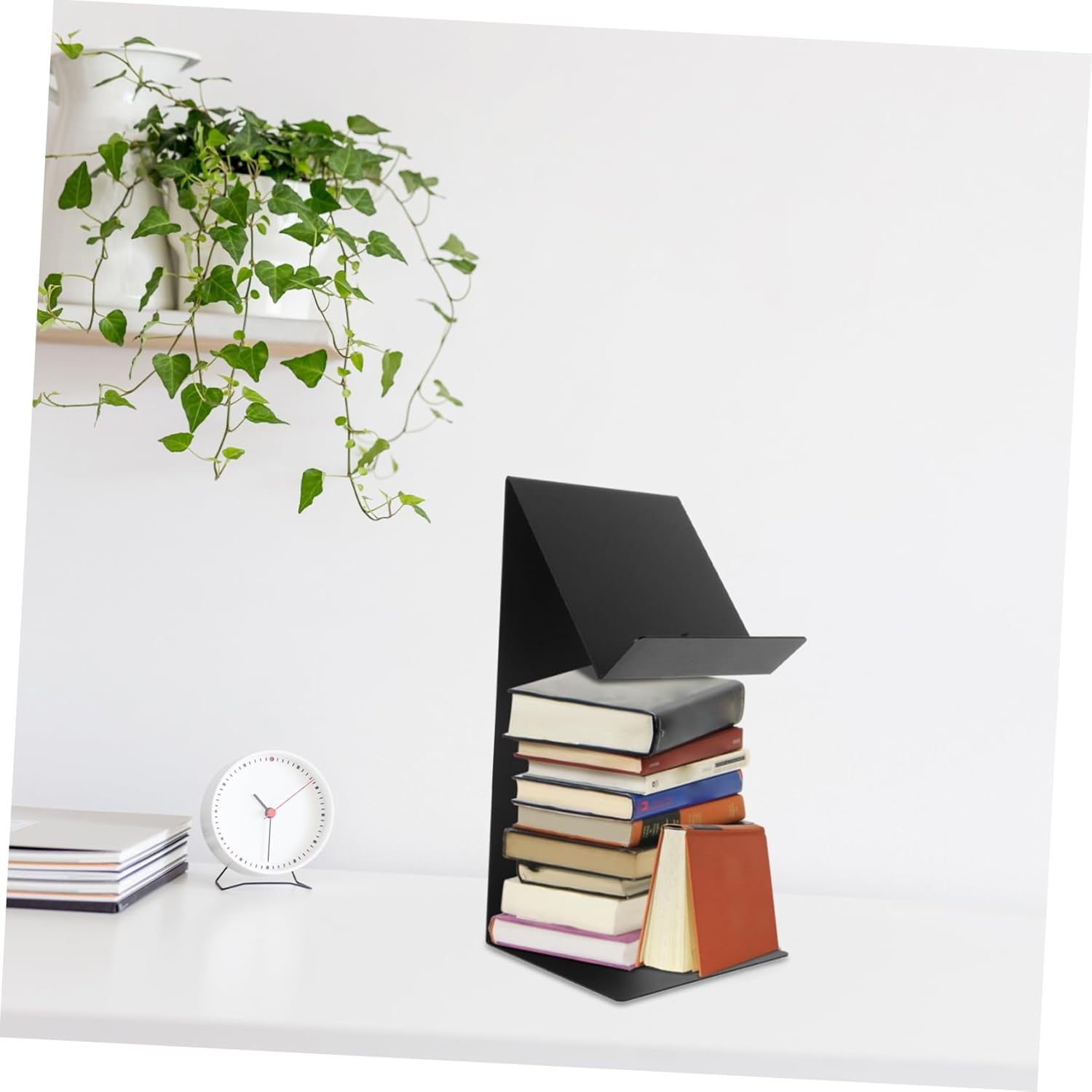 Book Easels for Display Bookends for Shelves Bookshelf Stand Iron Construction Lightweight Book Stand