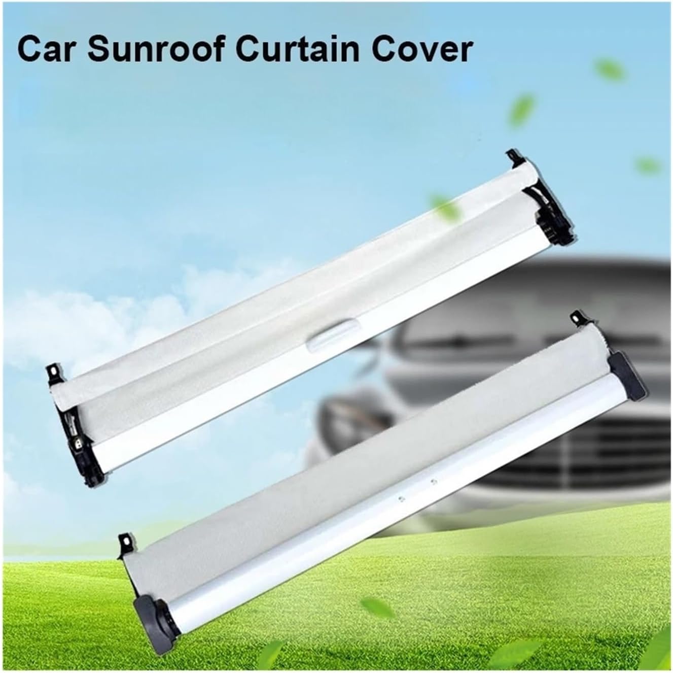 Car Sunroof Curtain Cover Skylight Sunshade Assembly Sunroof Visor Compatible for Audi A1 A3 Q2 RS3 8VD877307(Beige)