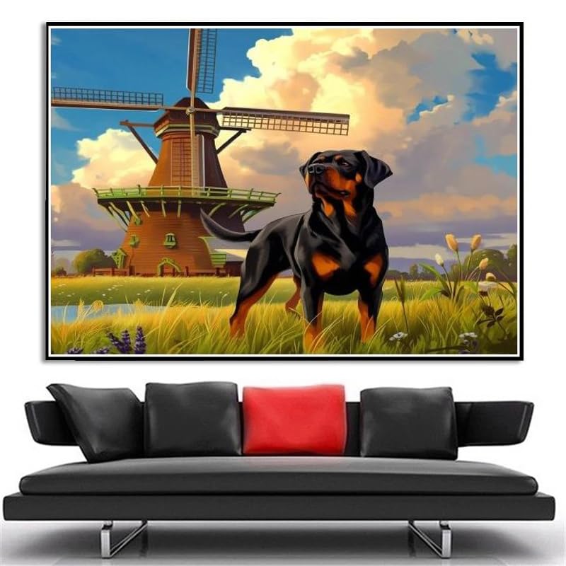 Diamond painting Rottweiler 5D : le cadeau d'anniversaire artistique idéal