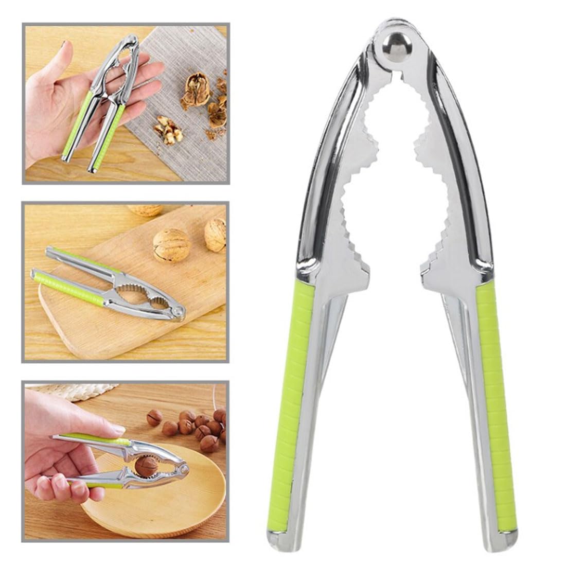 Schiaccianoci In Metallo Antiscivolo - Rompi Noci Per Mandorle, Nocciole E Frutti Di Mare - Foto 12