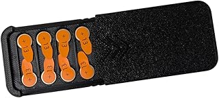 3BP - Size 13 Large (8X) Hearing Aid Battery Case, New Slim Design Pocket Size Storage Container