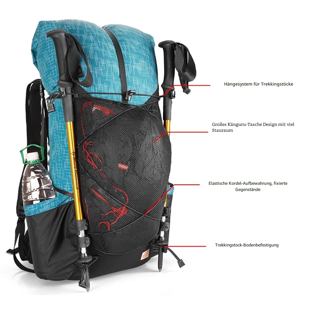MOXIHIKE 3FULGEAR Hiking Backpack for Men Women 56L(40+16) Lightweight Outdoor Camping Bag Trekking Daypack