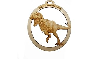 Customizable T-Rex Christmas Ornament: A Historical Dinosaur Charm for Your Holiday Tree