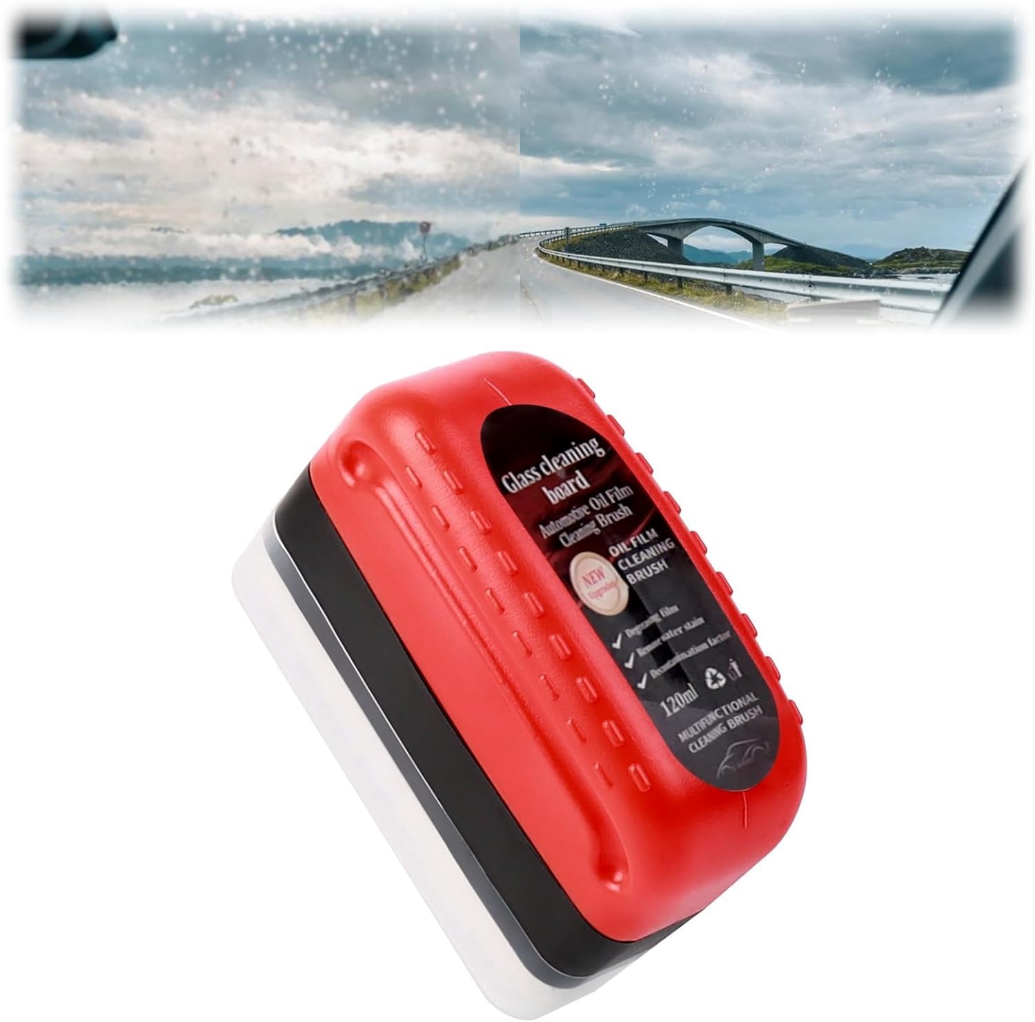 Automotive Glass Cleaning Brush - Quickly Clean Car Glass, Remove Oil Film & Water Stains - Expertly Designed for Windscreen & Car Glass - Efficient Oil Film Remover-image-19