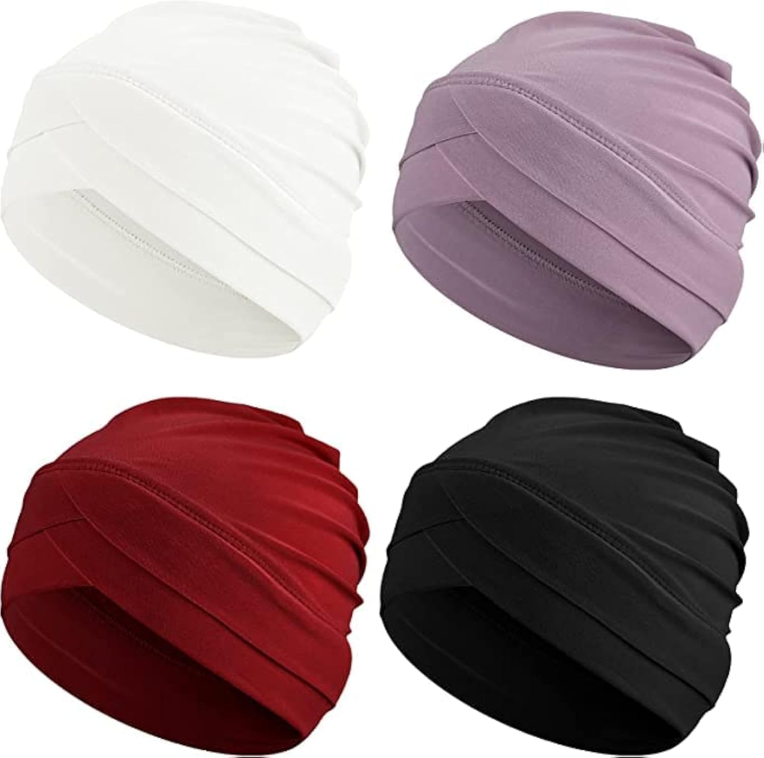 Women Turban Hats Slouchy Sleep Cap Headwear Cross Straps Elastic Makeup Care Anti-Hair Loss Caps Hats Women India Hat Ruffle, 45