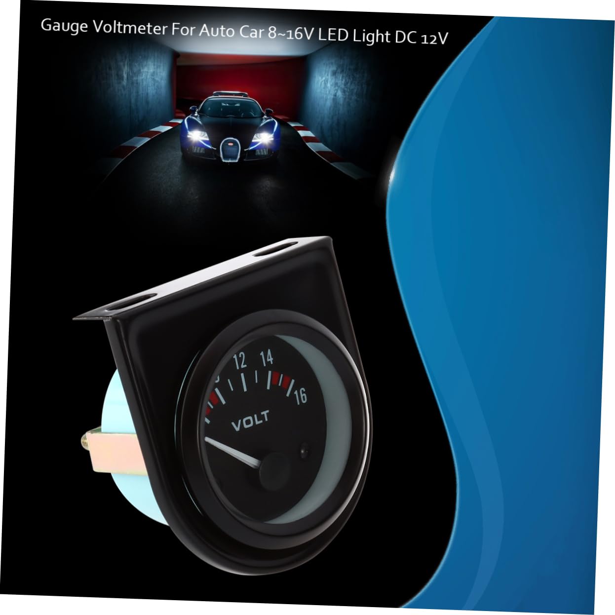 Zerodeko 16v Dc Voltmeter Gauge Led Light Volt Gauge for Car High Sensitivity Automotive Voltage Reader Display for Vehicle Battery Monitoring