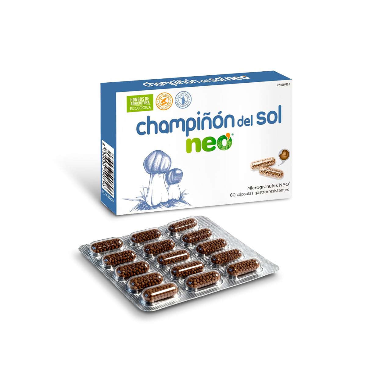 Mico NEO | Champiñón del Sol | 60 Cápsulas | Suplemento Alimenticio Natural | Elaborado con Hongos