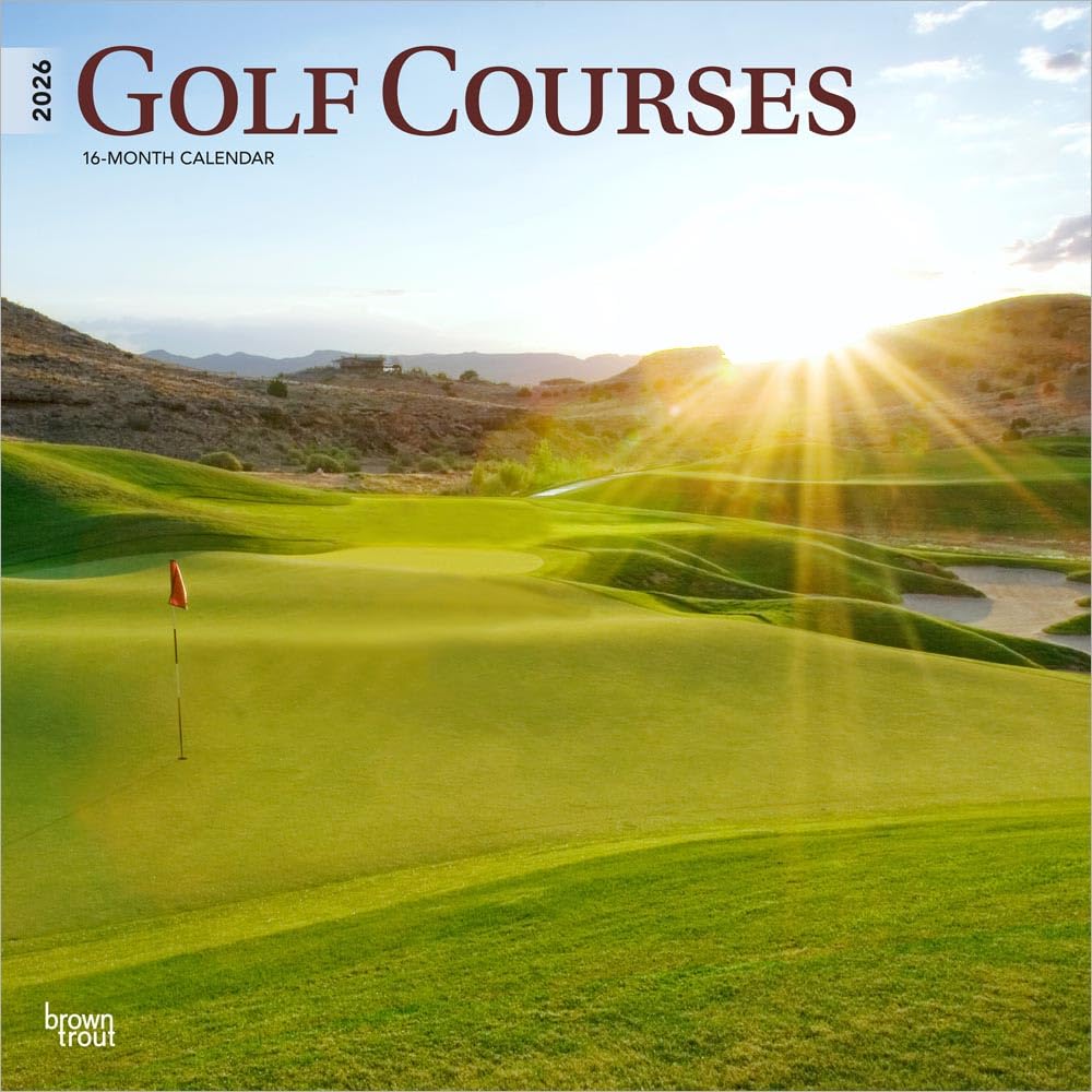 Golf Courses - Golfplätze 2026 - 16-Monatskalender: Original BrownTrout-Kalender [Mehrsprachig] [Kalender]