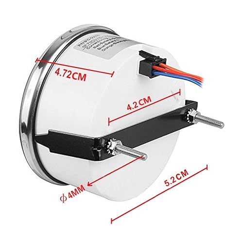 Miniatura 2 de Samdo Medidor de horas impermeable de 2 pulgadas, calibre de hora de 9-32 V con retroiluminación para barco marino
